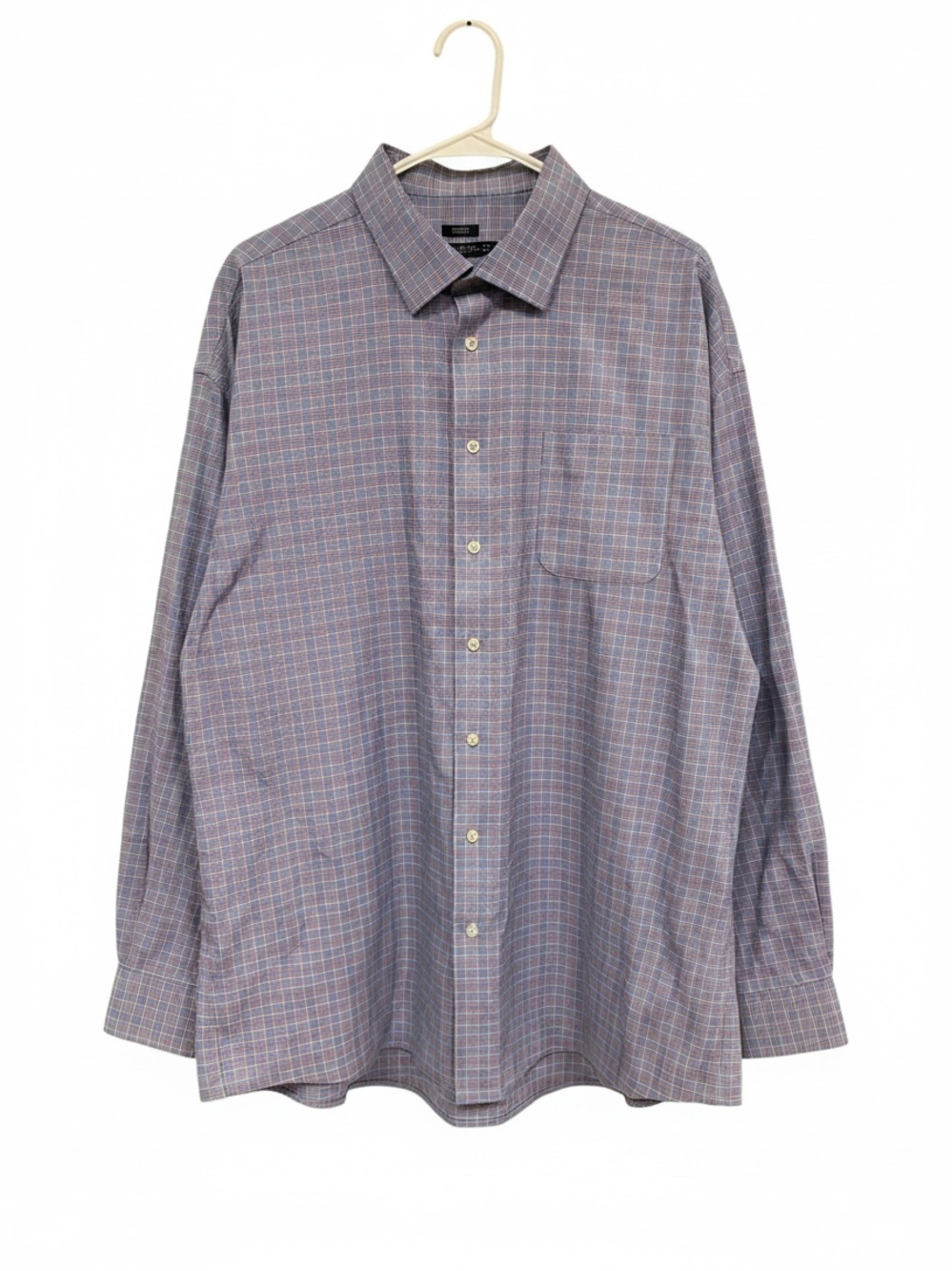 Pronto Uomo 19 36/37 Men’s Tall Blue and red Dress Shirt men’s where house